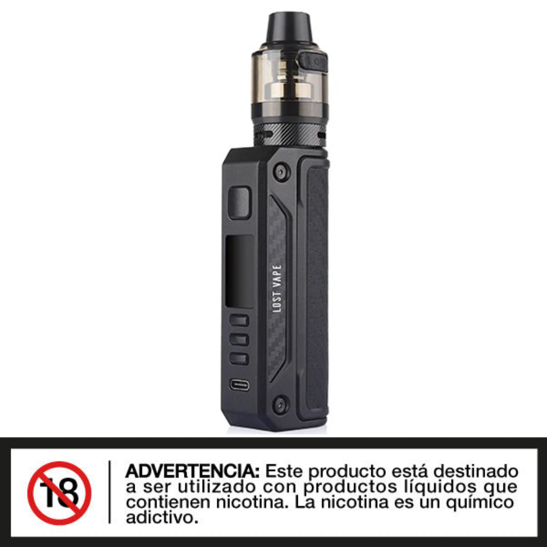 Lost Vape Thelema Solo 100W – Black-Carbon Fiber Kit